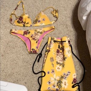 Yellow Triangl Swimsuit